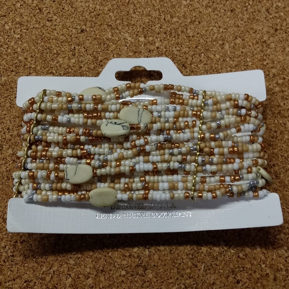 Boho Bracelet Beaded Layered Boho Jewelry Stone - Picture 4 of 5